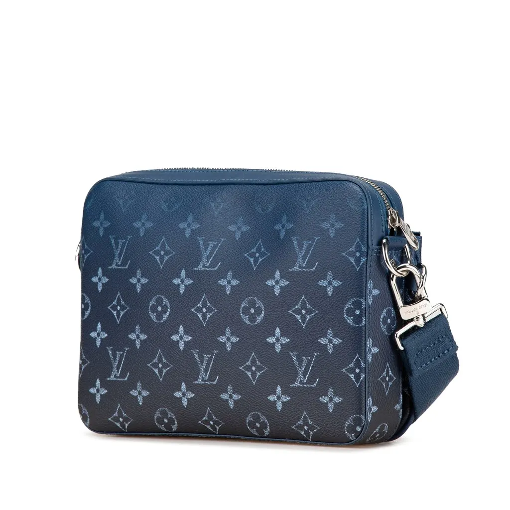 Louis Vuitton Monogram Gradient Trio Messenger Blue Canvas Very good - Back View