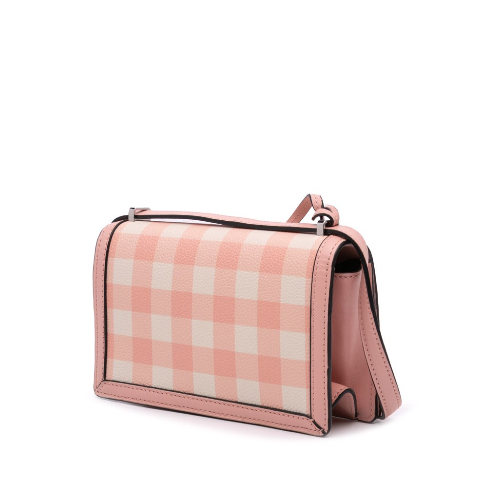 Loewe Small Leather Gingham Barcelona Crossbody - Back view
