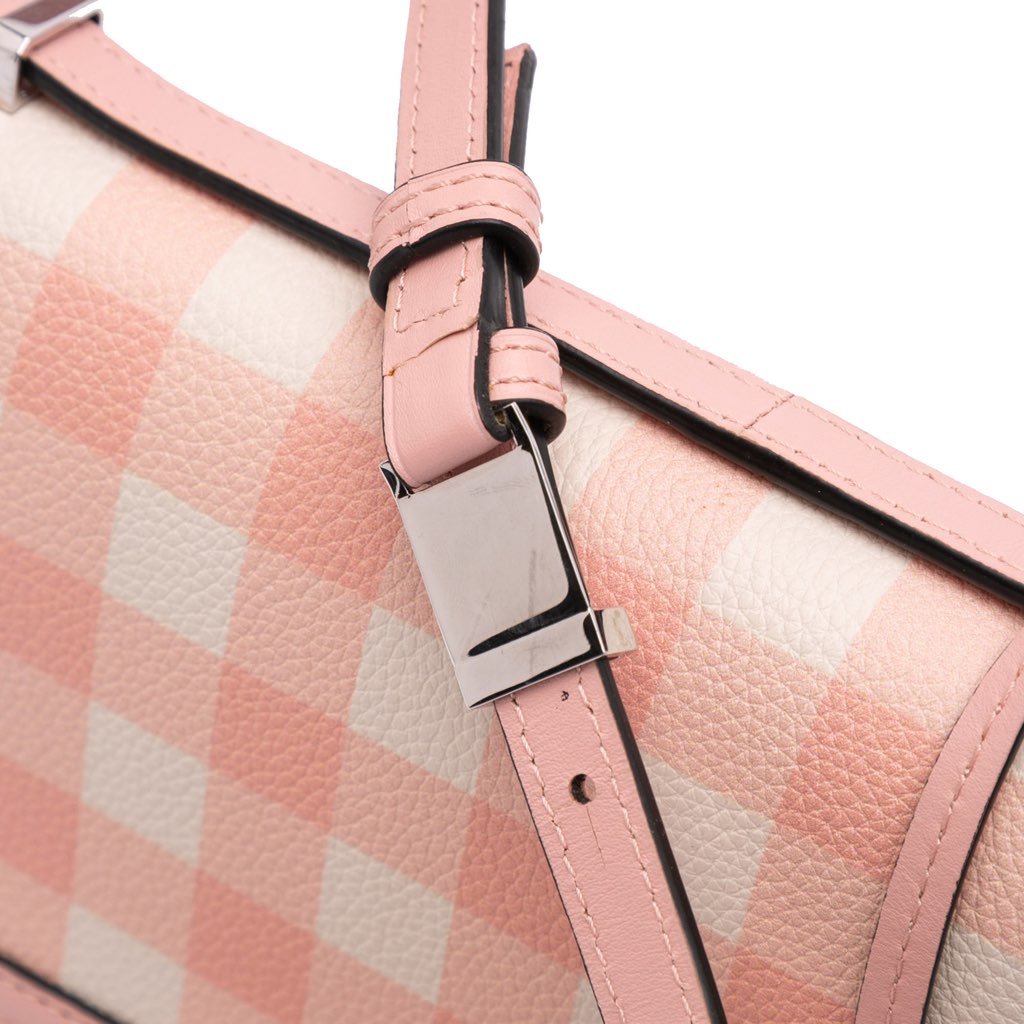 Loewe Small Leather Gingham Barcelona Crossbody - Image 11