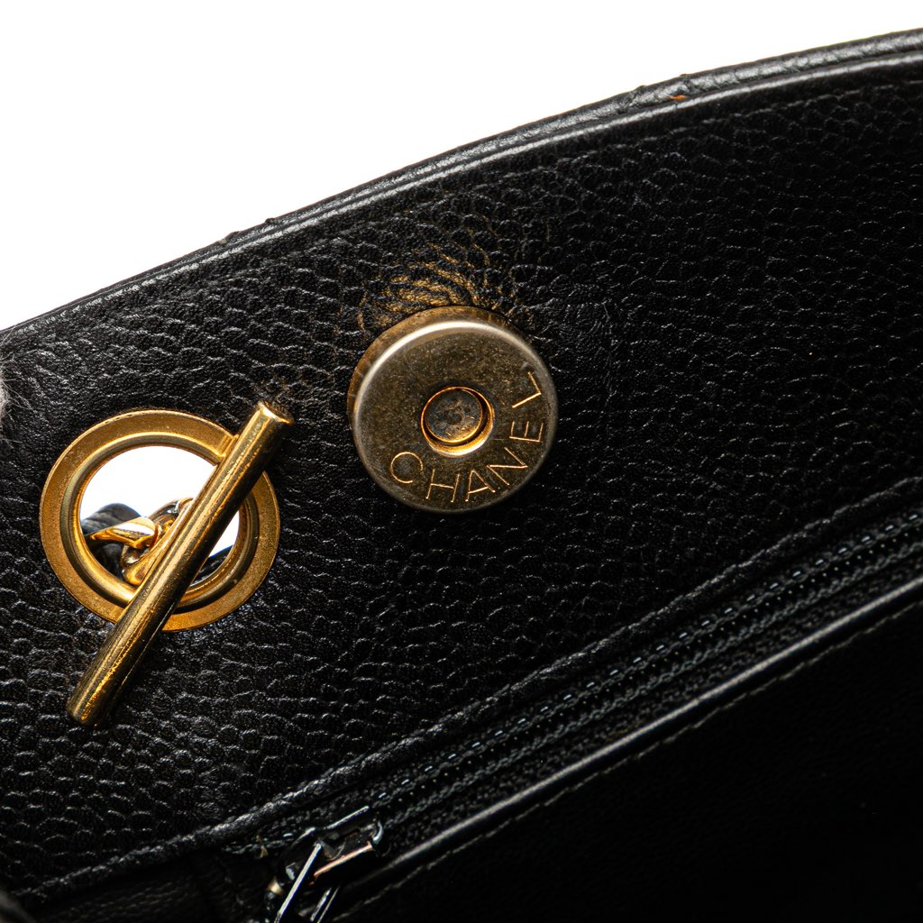 Chanel Quilted Caviar Chain Tote - Image 13