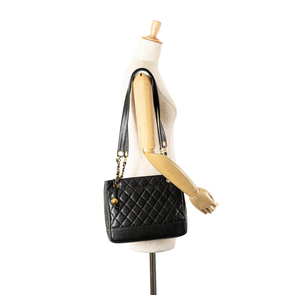 Chanel Quilted Caviar Chain Tote - Image 15