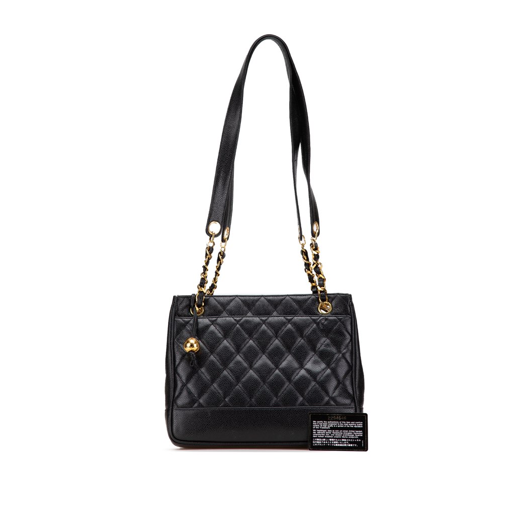 Chanel Quilted Caviar Chain Tote - Image 16