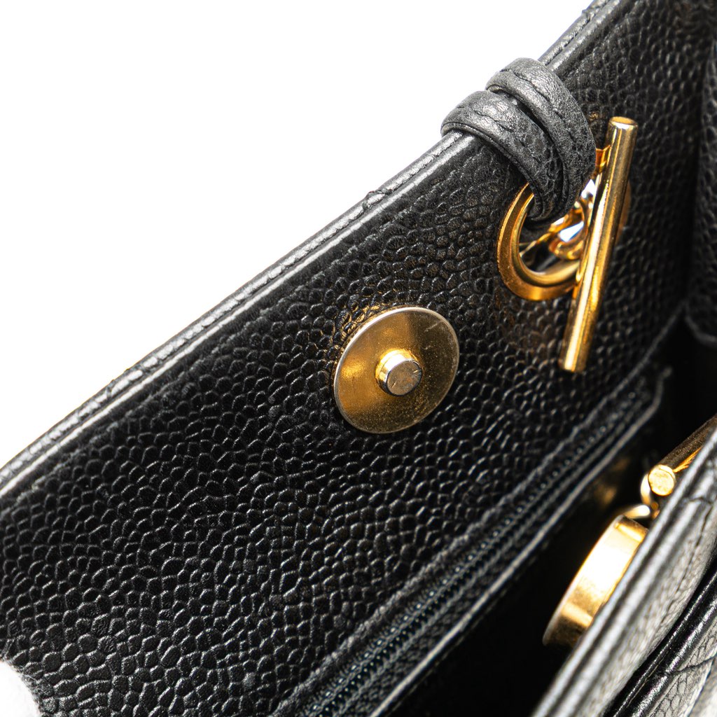 Chanel Quilted Caviar Chain Tote - Image 12