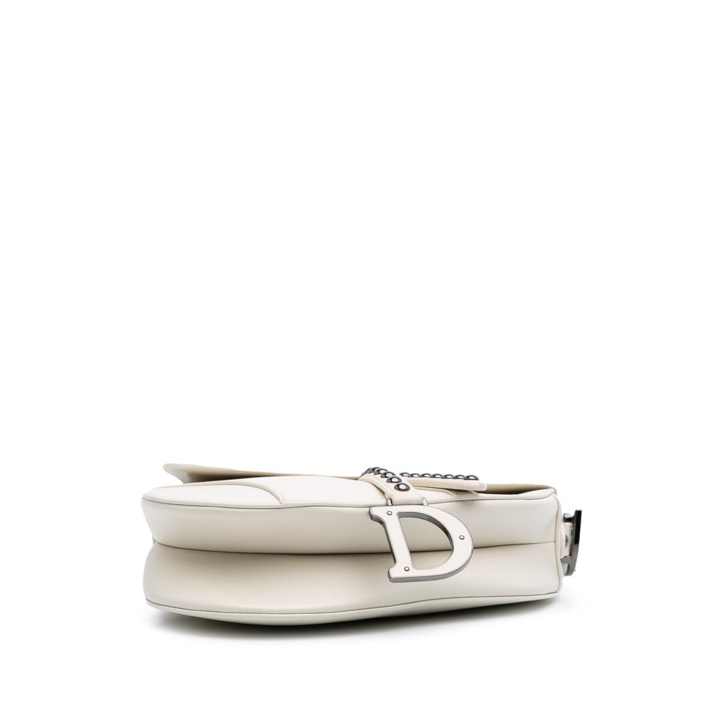 Dior Studded Leather Saddle Bag - Image 6