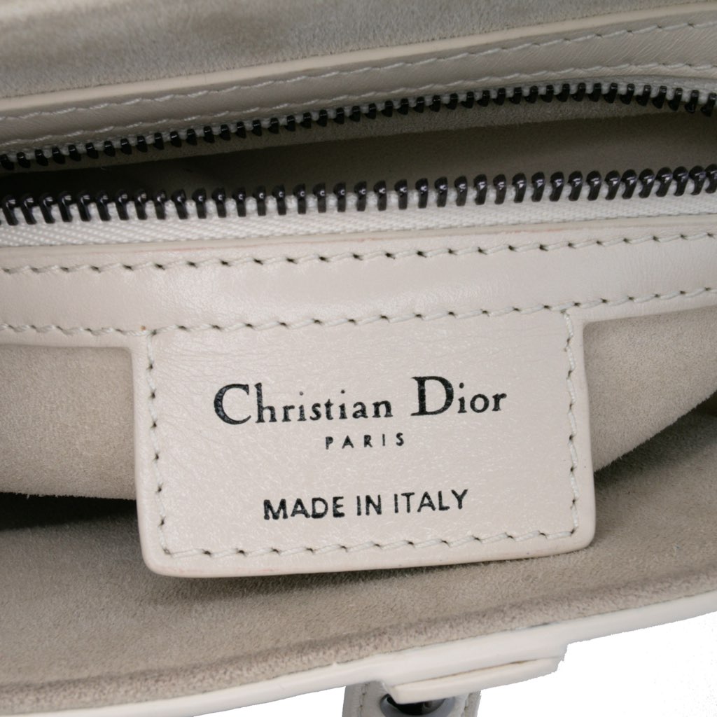 Dior Studded Leather Saddle Bag - Side view