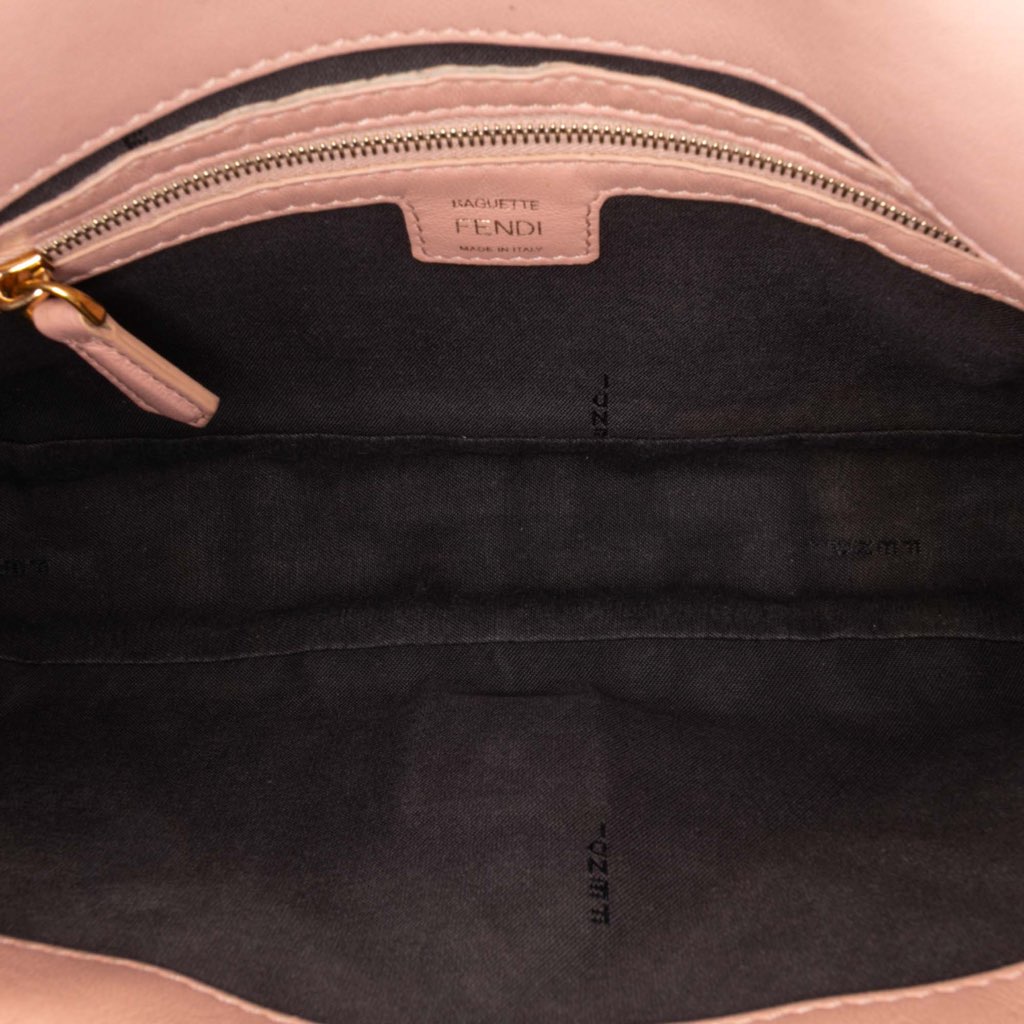 Fendi Zucca Embossed Leather Baguette Satchel - 4