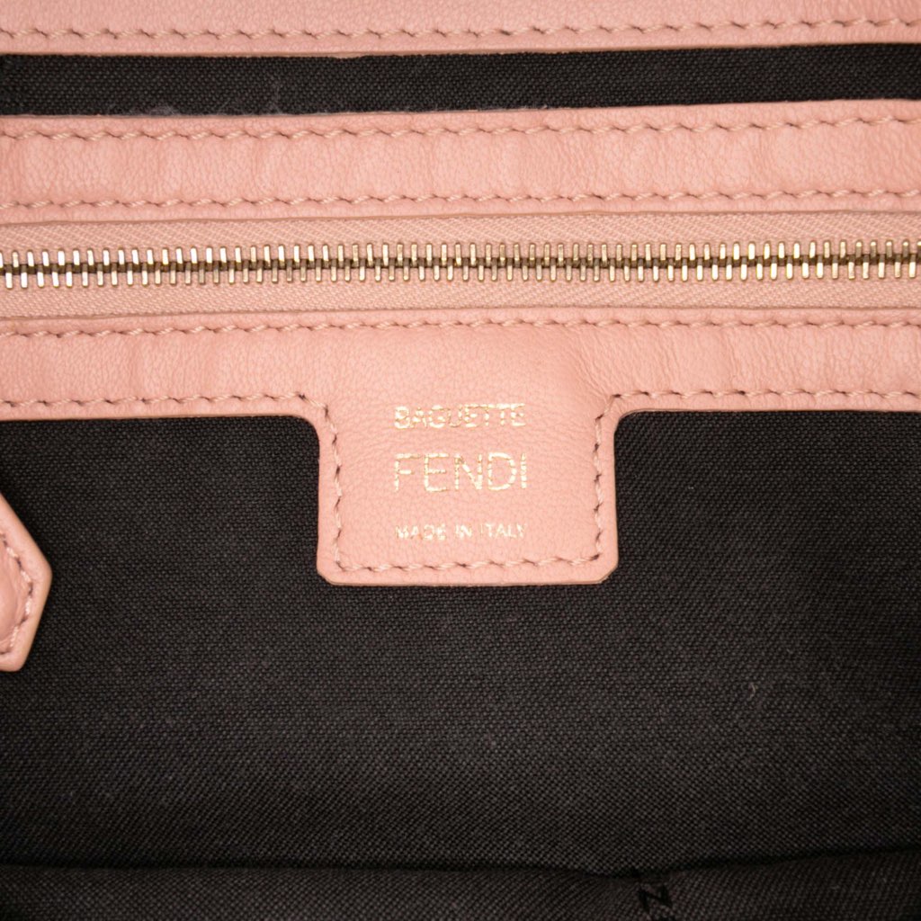 Fendi Zucca Embossed Leather Baguette Satchel - 5