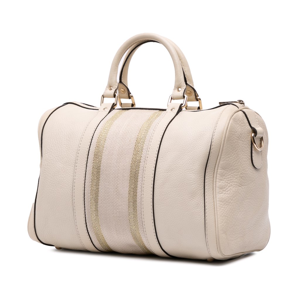 Gucci Calfskin Web Joy Boston Bag - 2