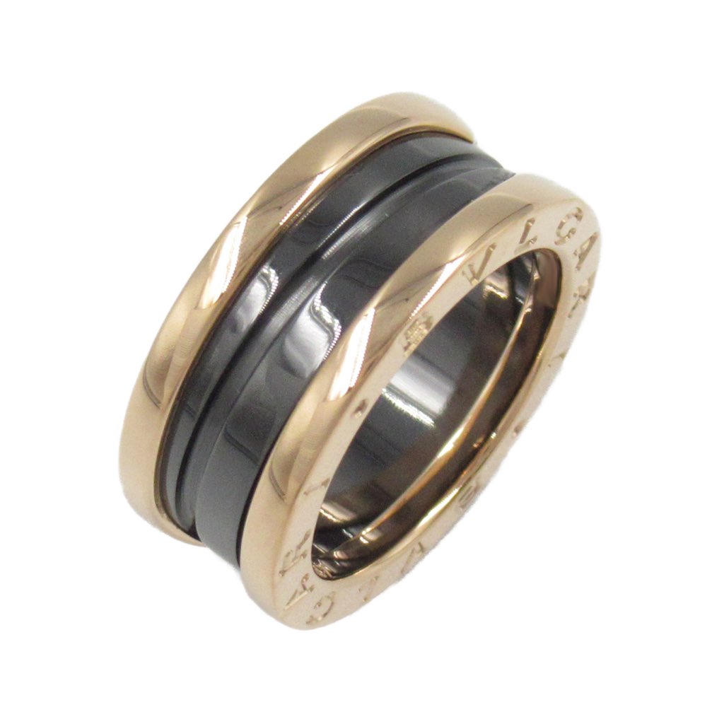 Bvlgari 18K Rose Gold and Ceramic B.Zero1 Two Band Ring - 3
