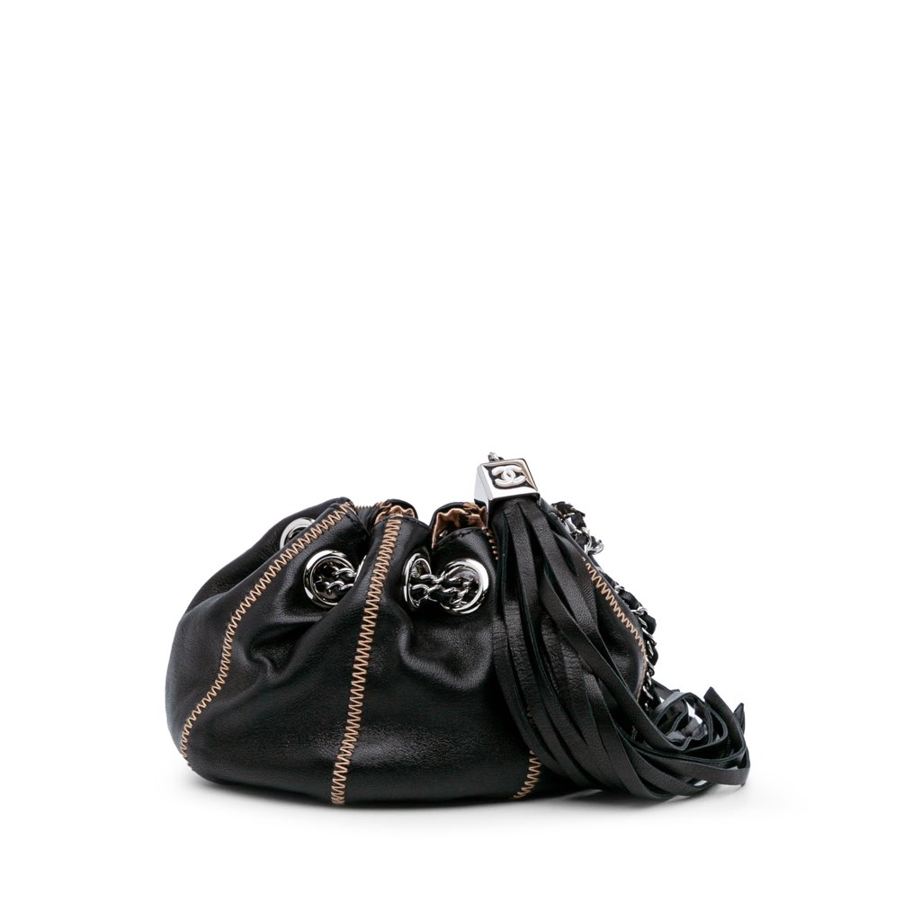 Chanel Mini Lambskin and Satin Reversible Sac Cordon