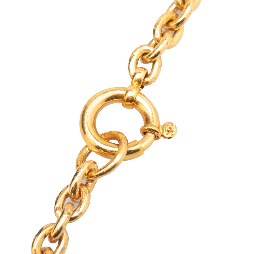 Chanel Gold Plated Triple CC Pendant Necklace - 3