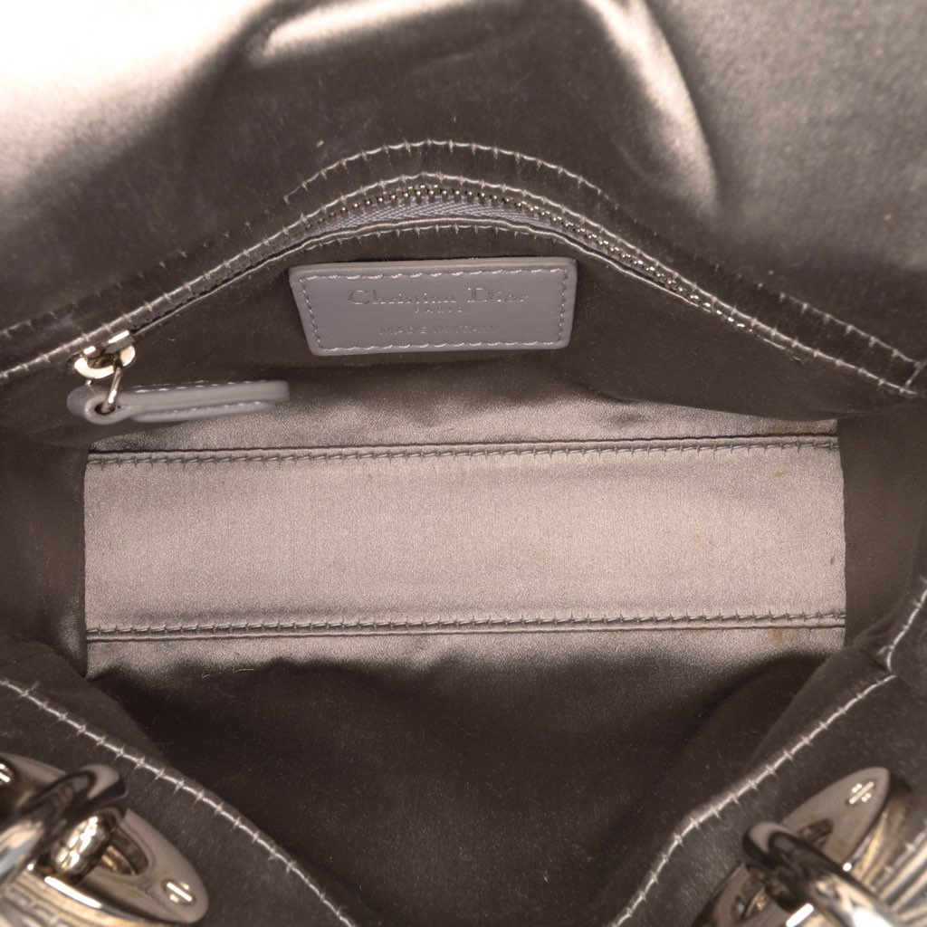 Dior Mini Satin Cannage Strass Crystal Embellished Lady Dior - 4