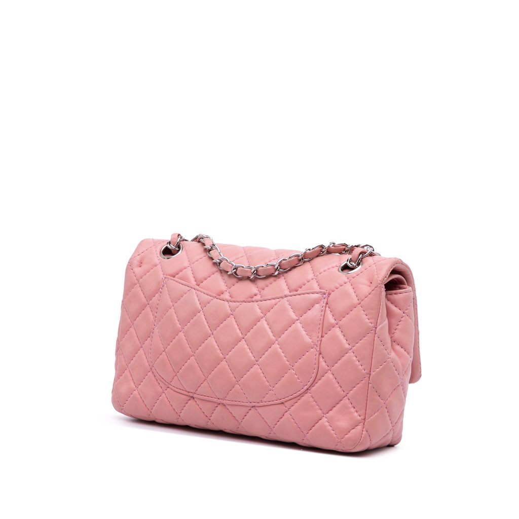 Chanel Medium Classic Lambskin Double Flap - Back view