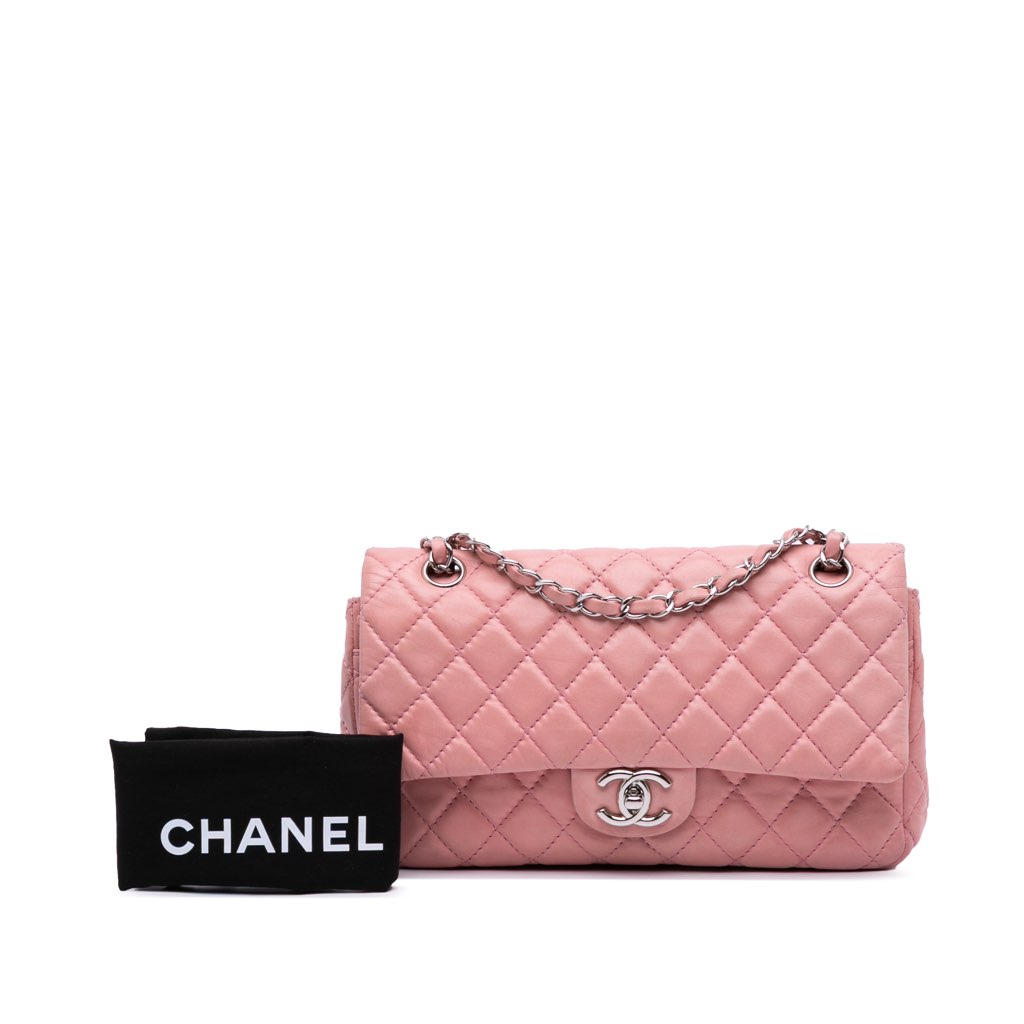 Chanel Medium Classic Lambskin Double Flap - Image 15