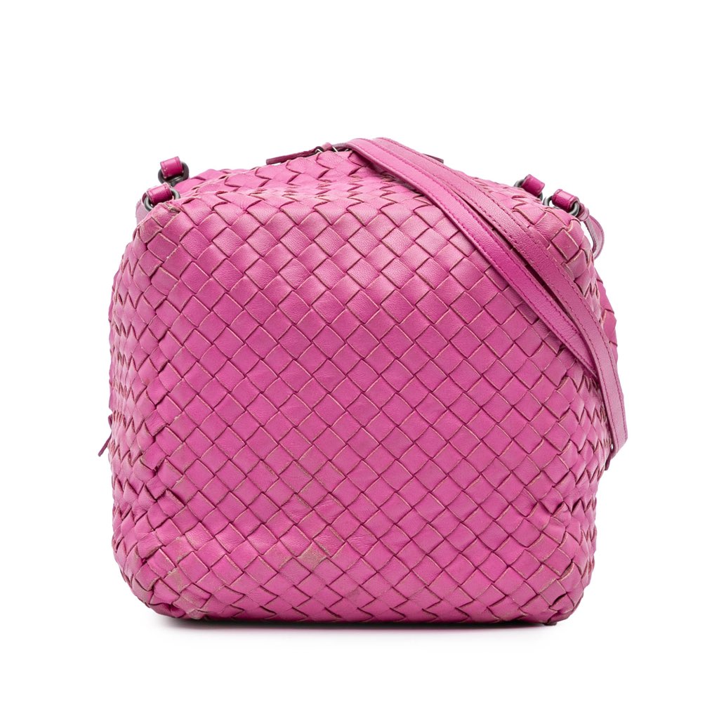 Bottega Veneta Nappa Intrecciato Cube Crossbody