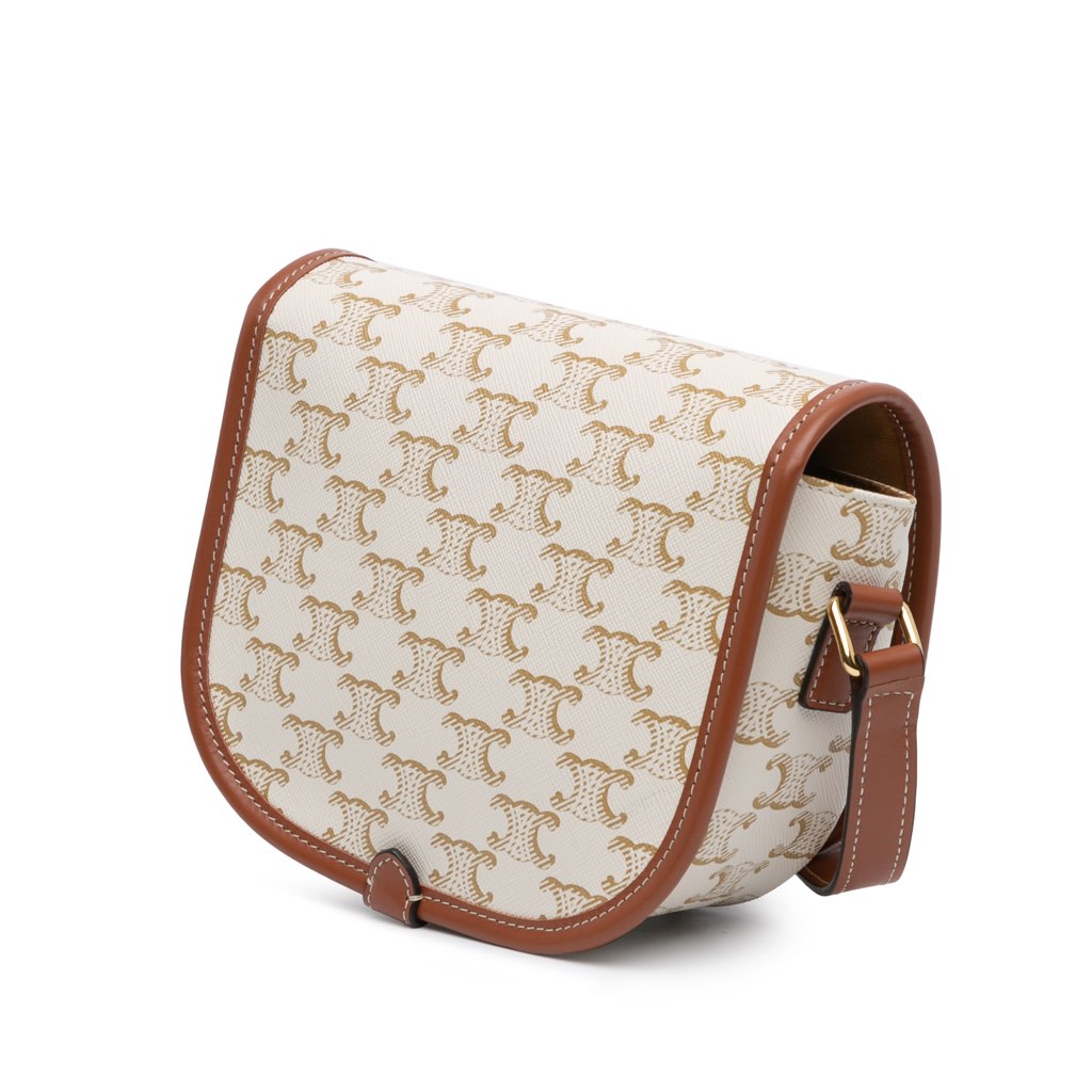 Celine Medium Triomphe Coated Canvas Folco Crossbody - 2