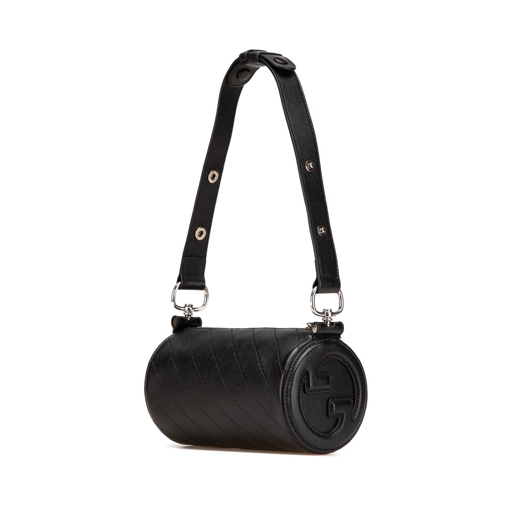 Gucci Mini Leather Blondie Barrel Shoulder Bag - Back view