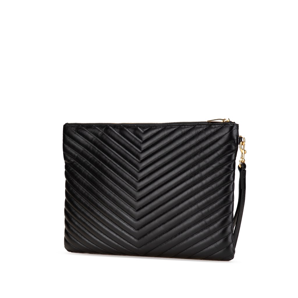 Saint Laurent Chevron Monogram Document Holder - 2