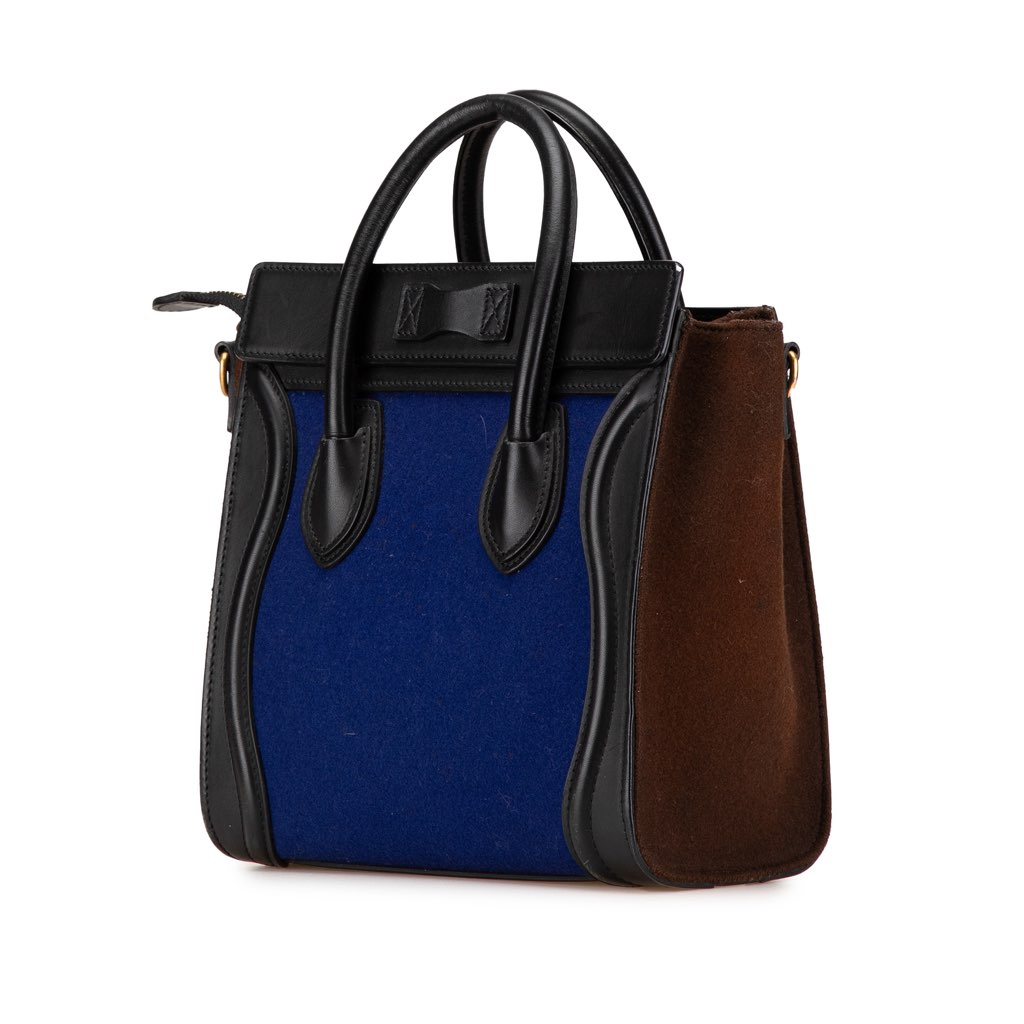 Celine Nano Tricolor Felt Luggage Tote - 2