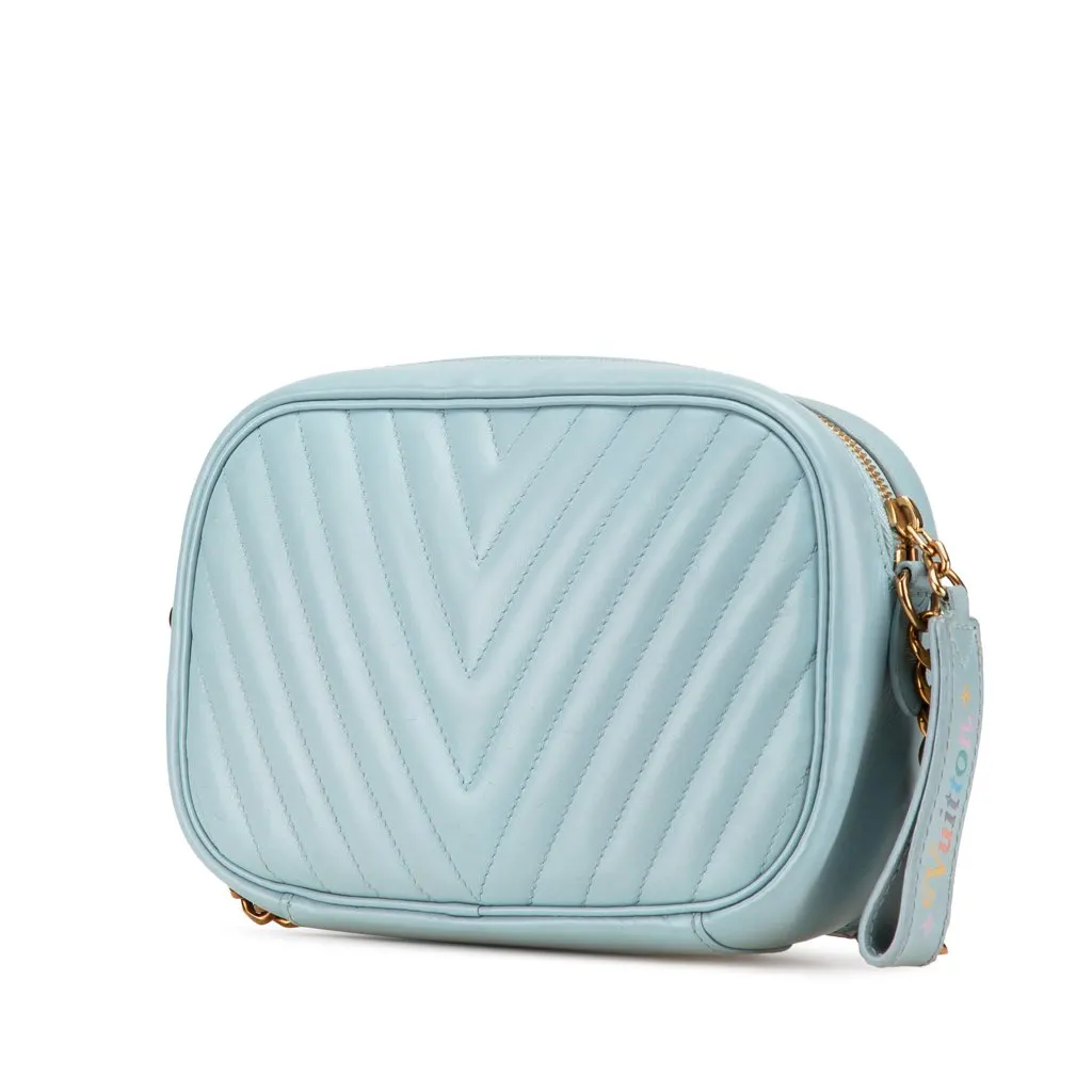 Louis Vuitton New Wave Camera Bag Blue Leather Good - Back View