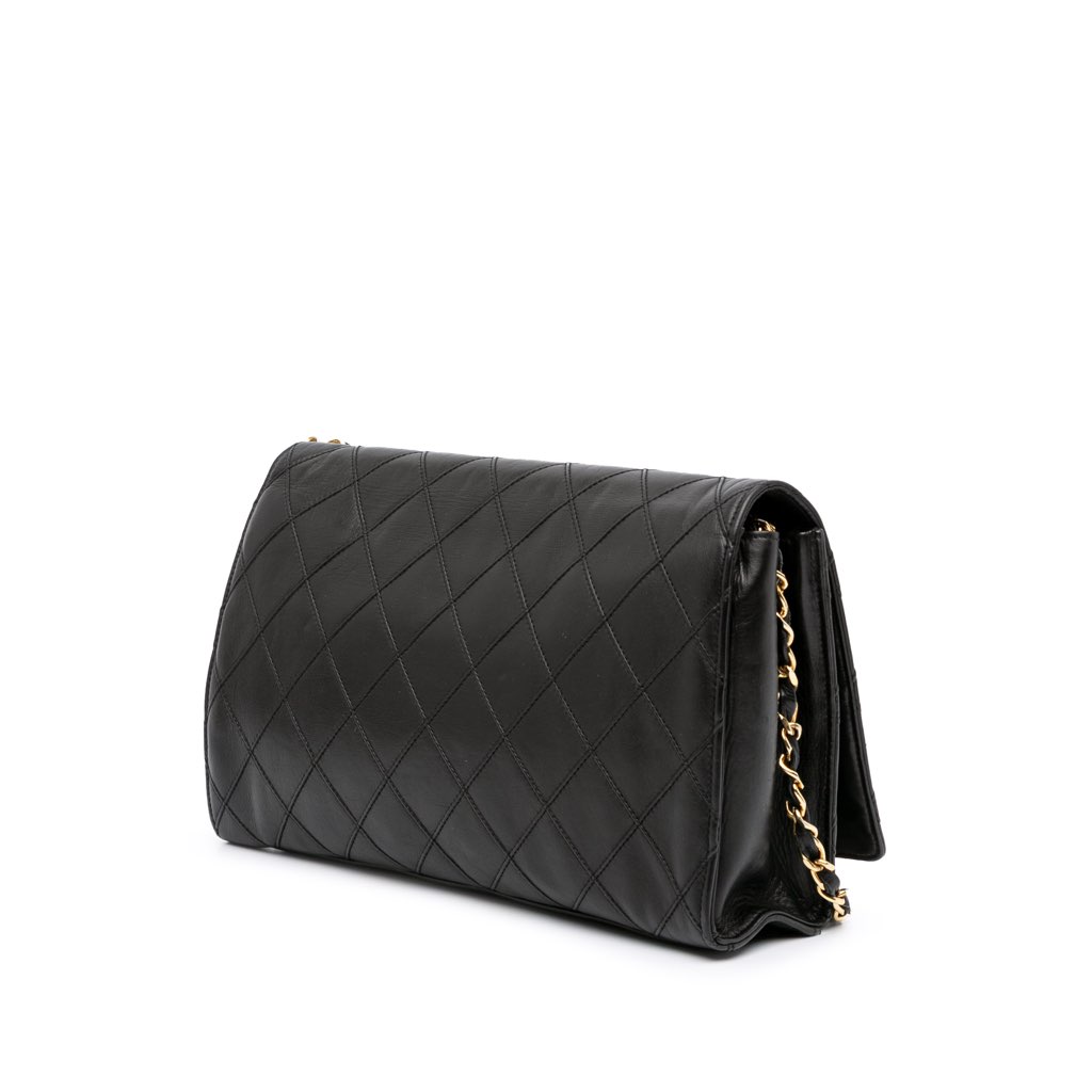 Chanel Small CC Quilted Lambskin Turnlock Full Single Flap - 2
