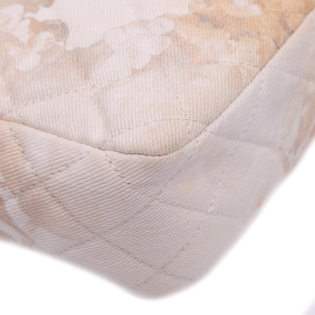 Chanel Medium Classic Printed Denim Floral Double Flap - Image 13