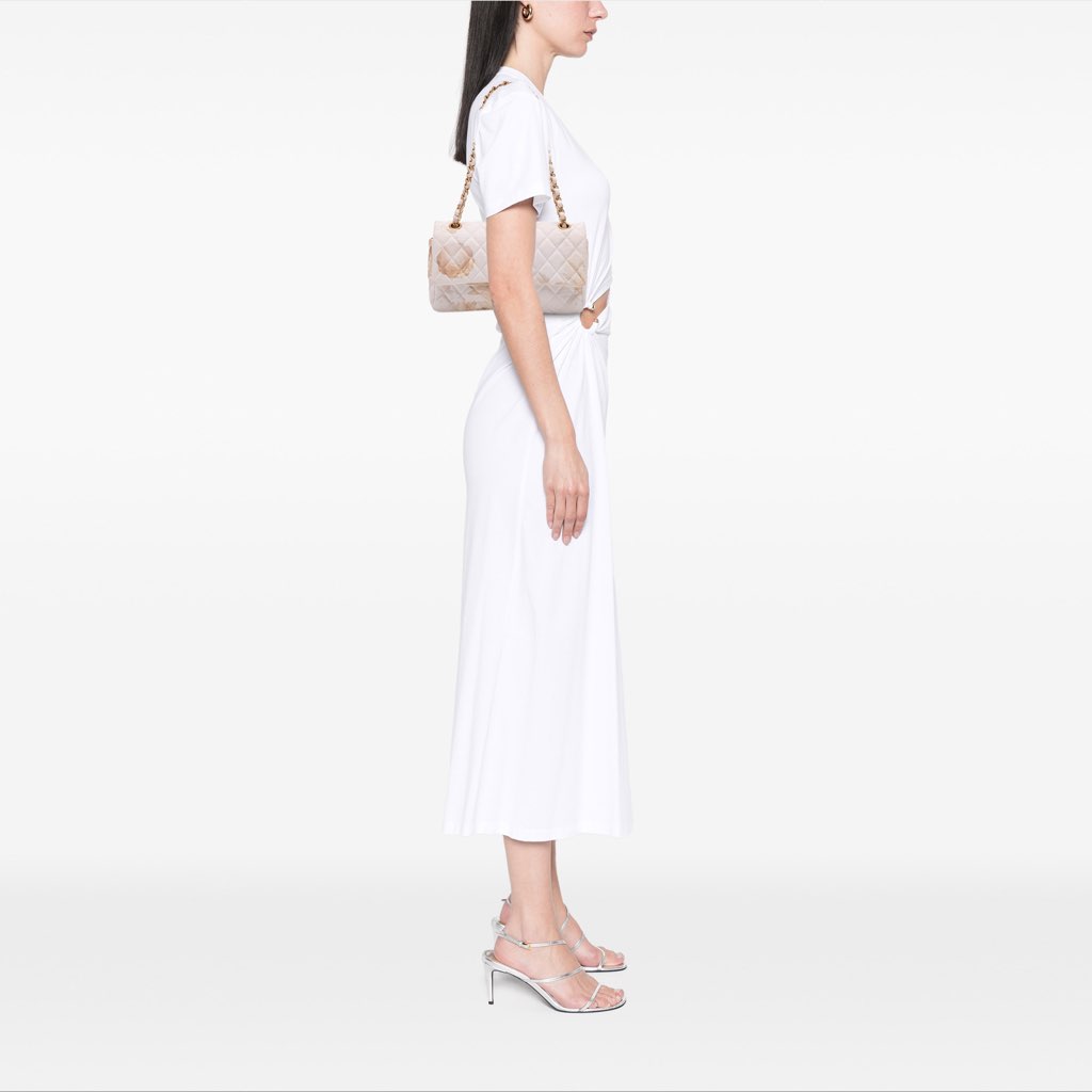 Chanel Medium Classic Printed Denim Floral Double Flap - Image 14