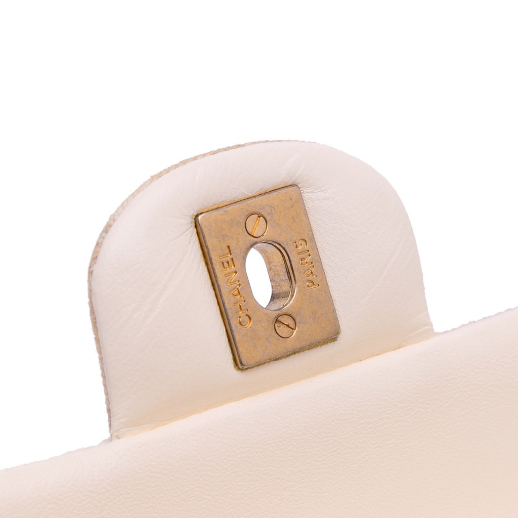 Chanel Medium Classic Printed Denim Floral Double Flap - Detail 2