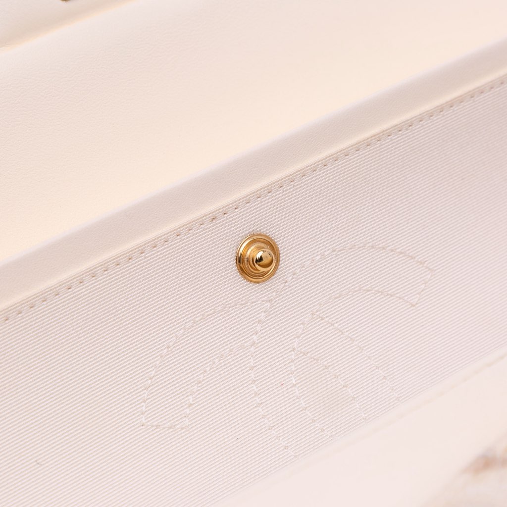 Chanel Medium Classic Printed Denim Floral Double Flap - Image 11