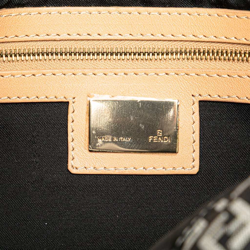 Fendi Zucchino Canvas Double Flap Shoulder Bag - 5