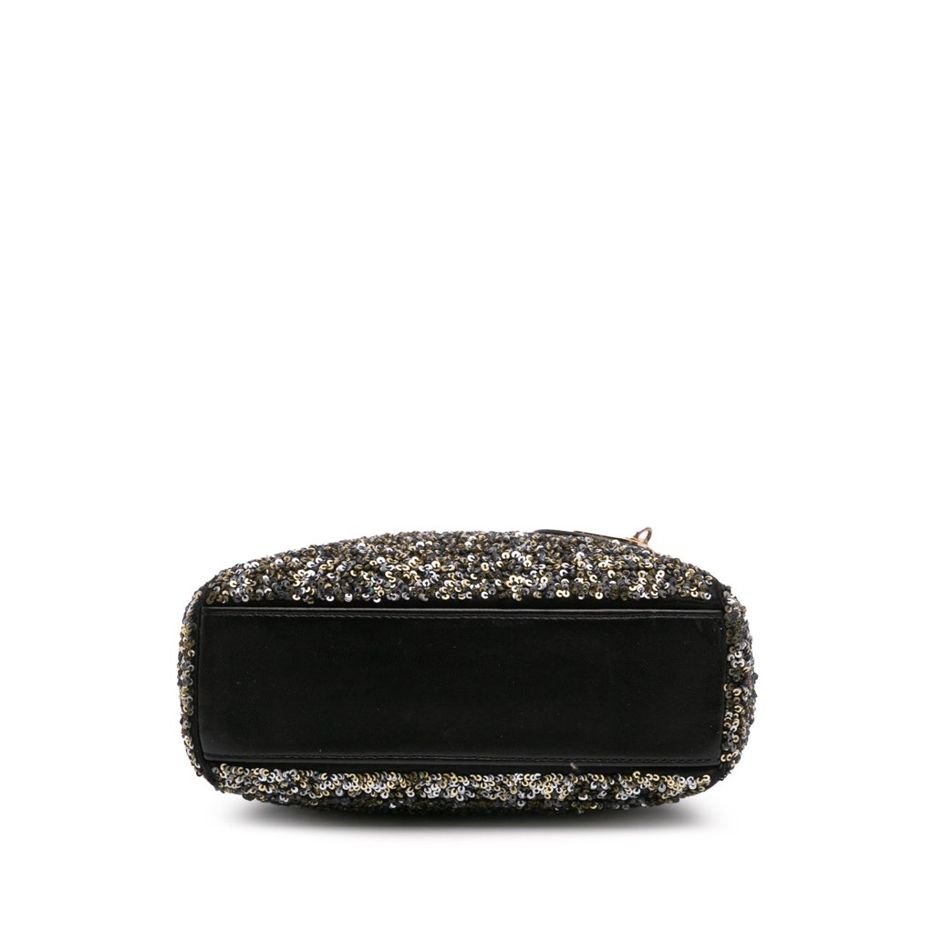 Dior Mini Satin Sequin Embroidered Lady Dior - 3