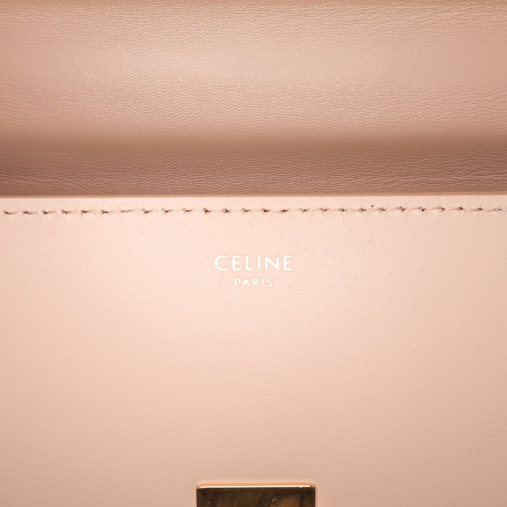 Celine Shiny Calfskin Triomphe Chain Box Shoulder Bag - 5