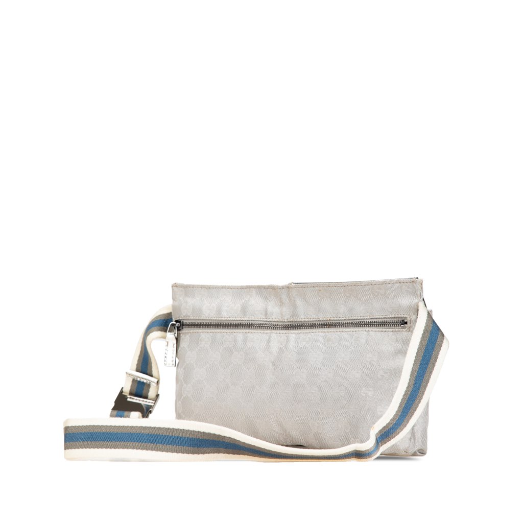 Gucci GG Canvas Web Double Pocket Belt Bag - 2