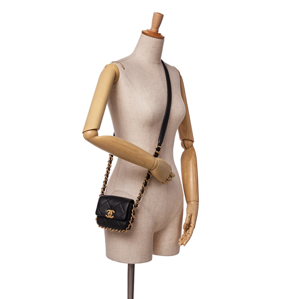 Chanel Mini Quilted Calfskin Framing Chain Flap - Image 12