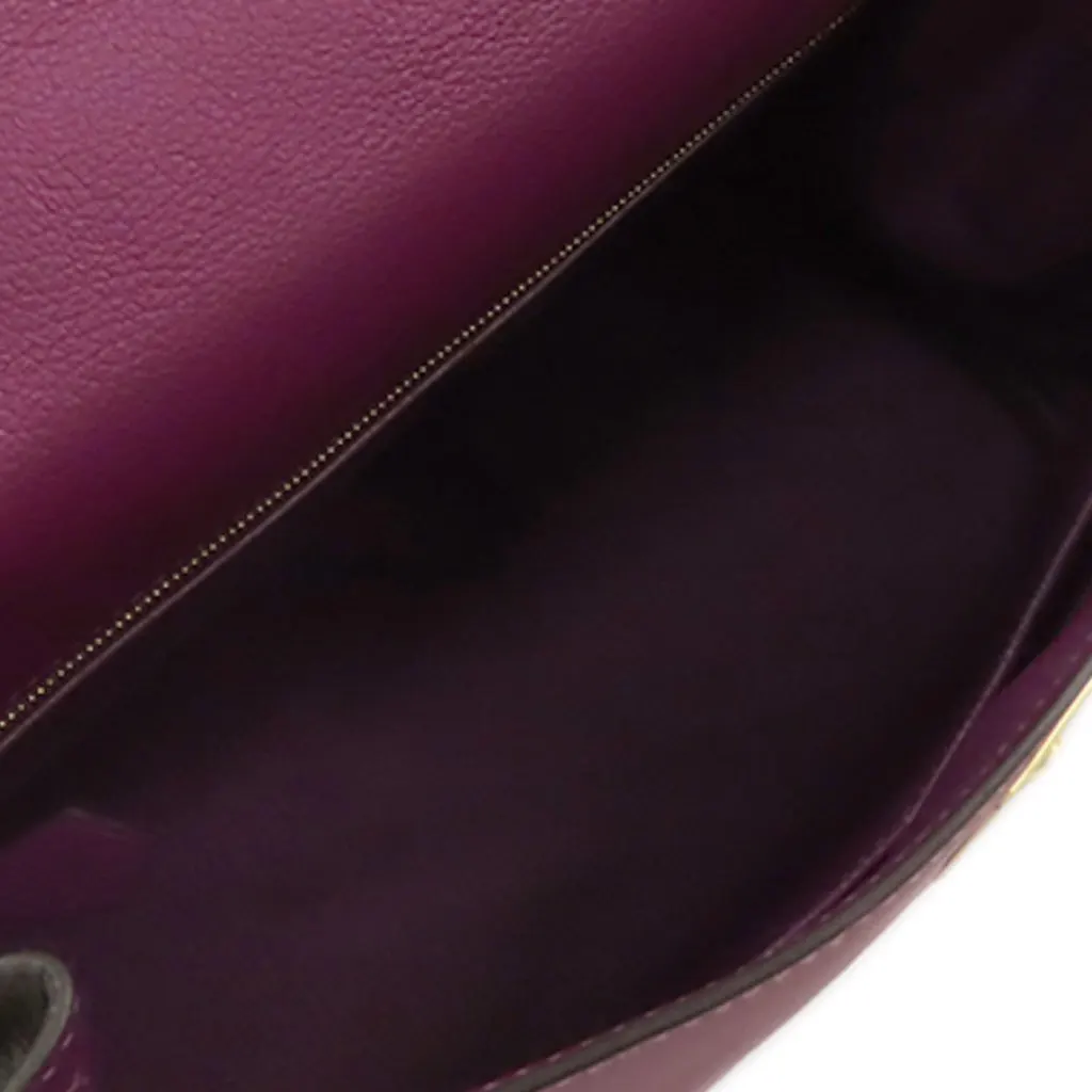 Hermès Special Order Evercolor Kelly II Retourne 28 Purple Leather Very good - Model View