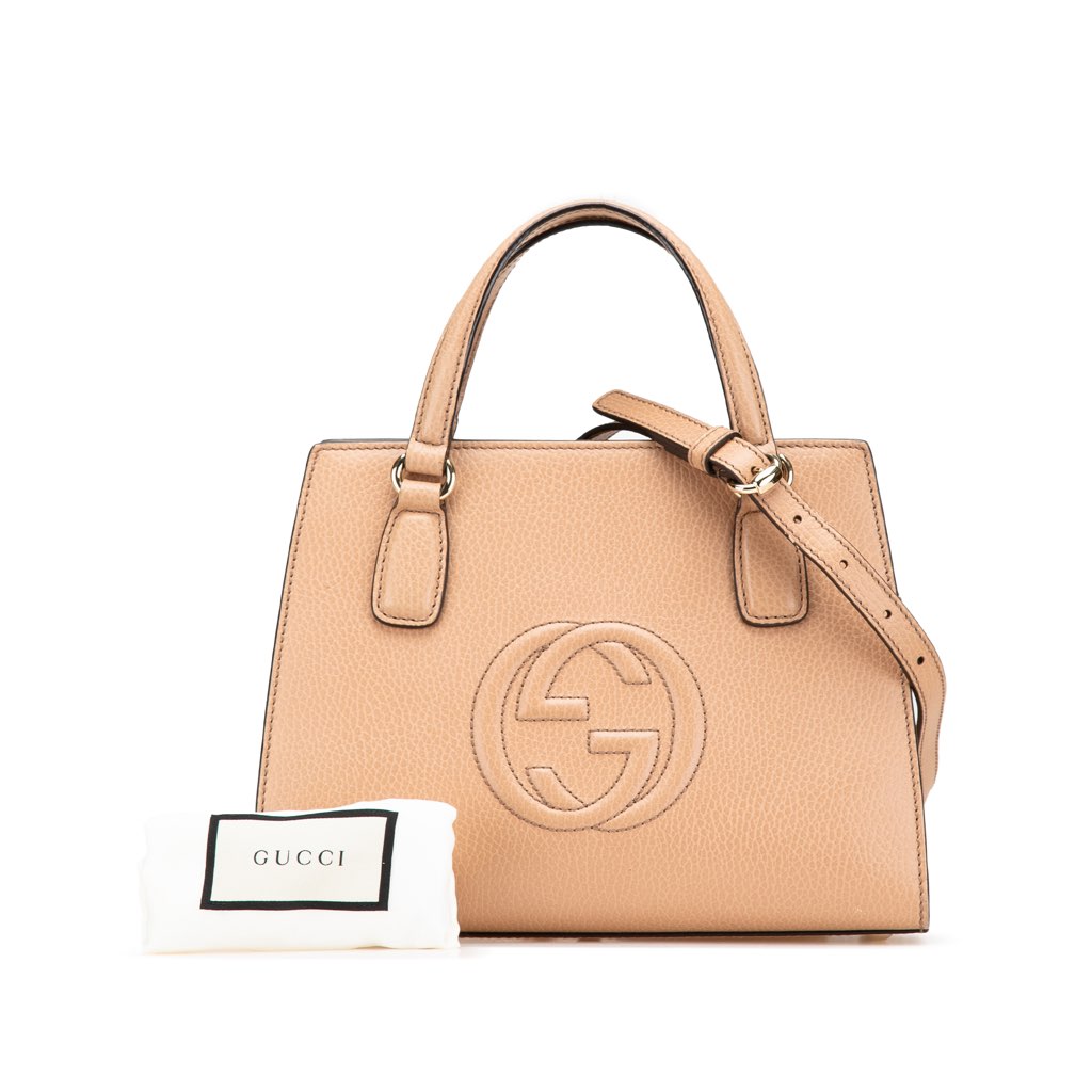 Gucci Medium Leather Soho Top Handle Convertible Tote - Image 14