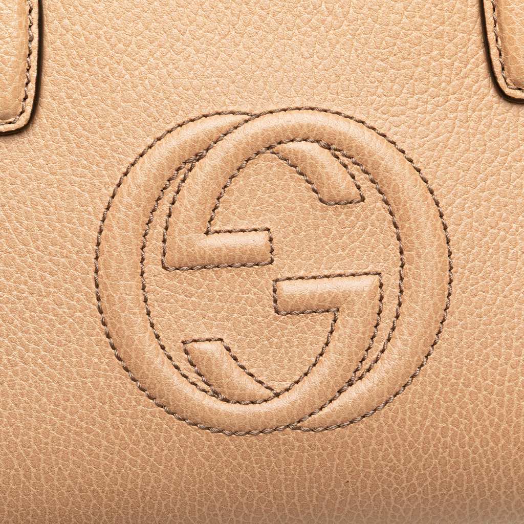 Gucci Medium Leather Soho Top Handle Convertible Tote - Detail 2
