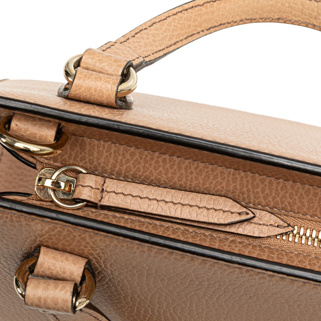 Gucci Medium Leather Soho Top Handle Convertible Tote - Image 10