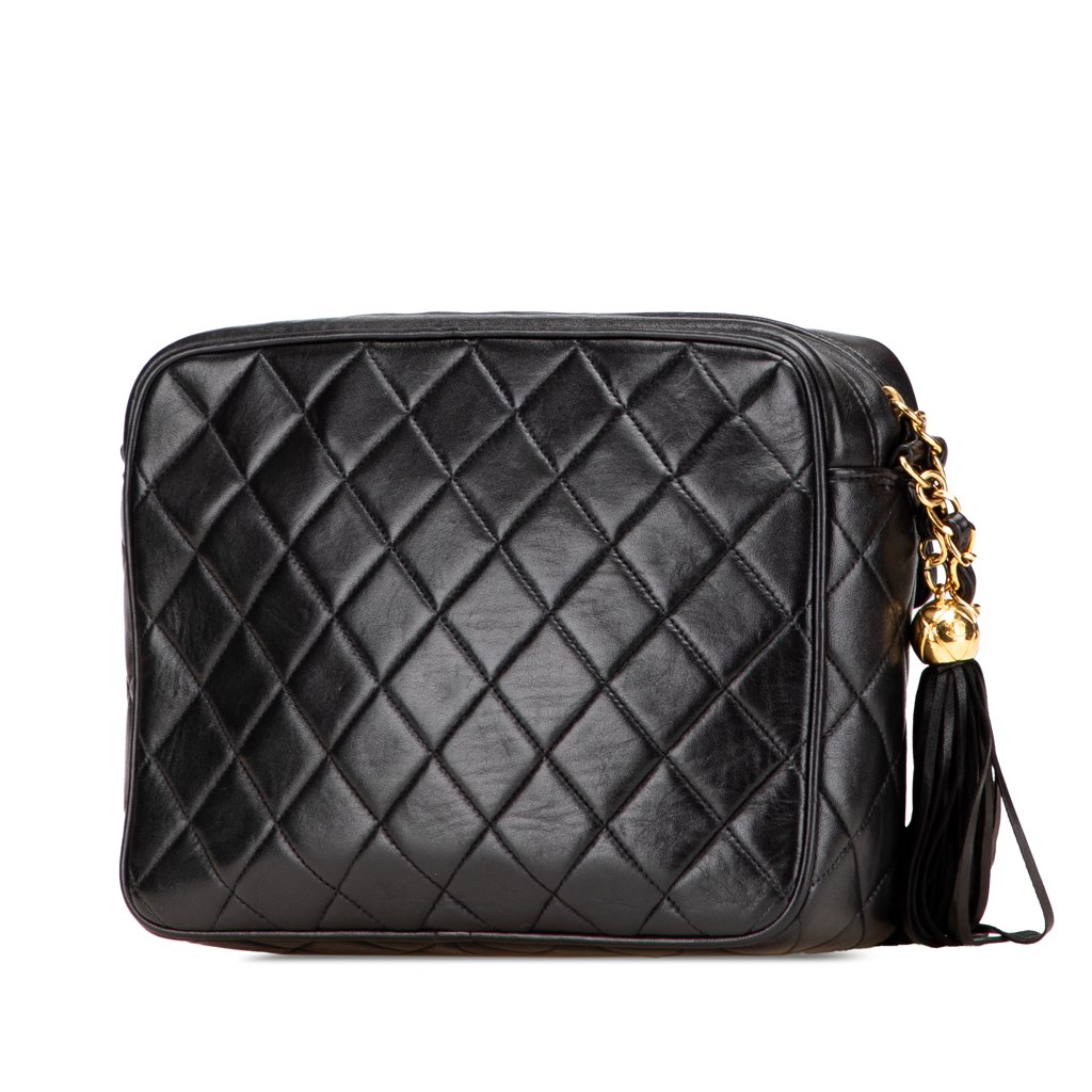 Chanel Small CC Quilted Lambskin Tassel Flap Camera Bag - 2