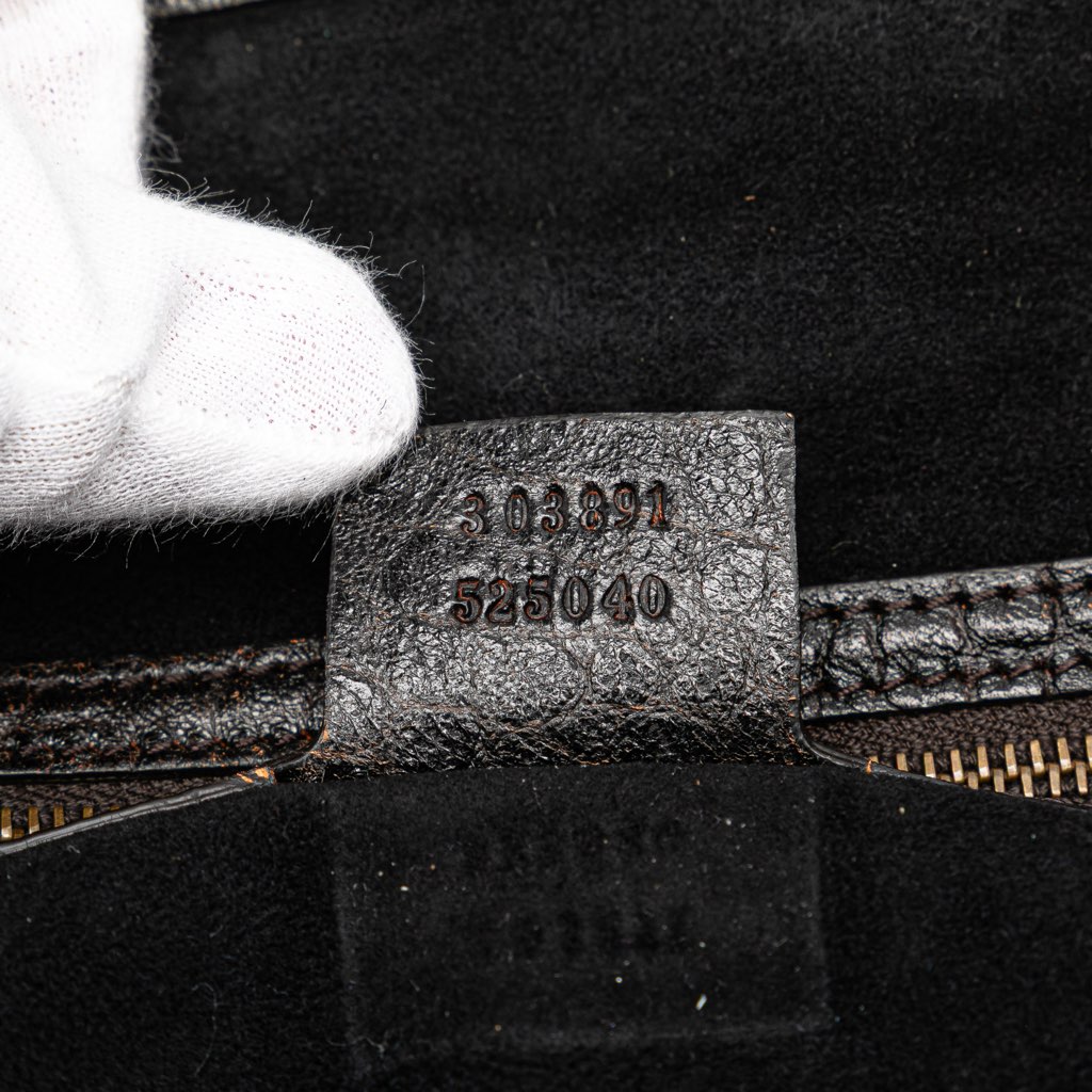 Gucci Embossed Leather Weekender Bag - Detail 1