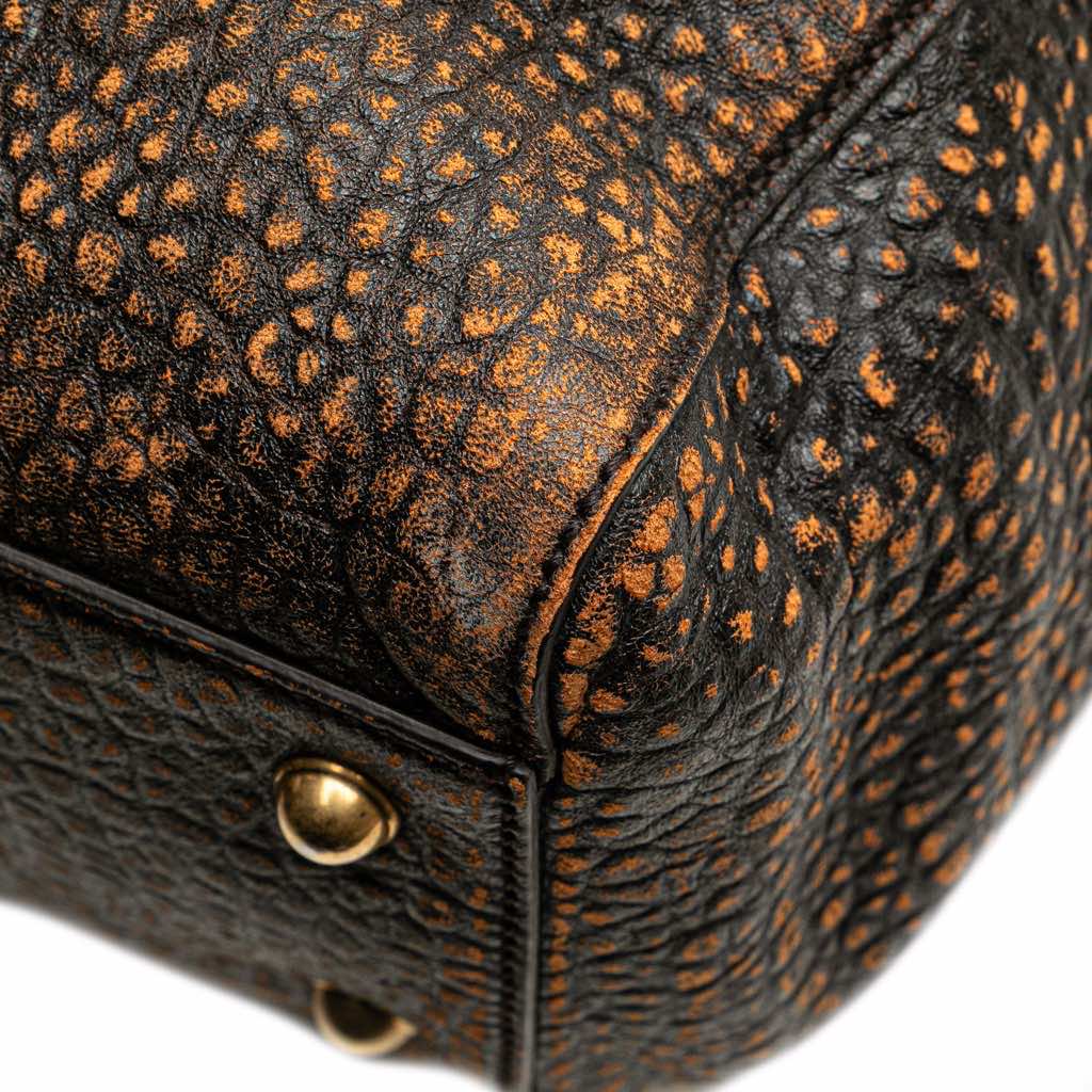 Gucci Embossed Leather Weekender Bag - Image 12