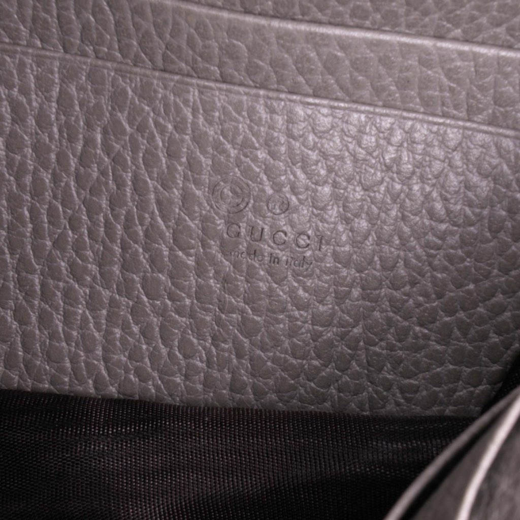 Gucci Leather Interlocking G Dollar Wallet on Chain - 5