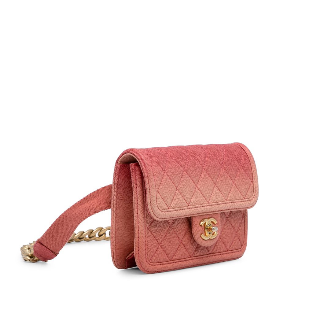 Chanel Caviar Sunset On The Sea Flap Belt Bag - 2
