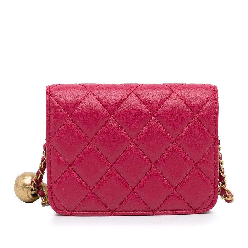 Chanel Mini CC Matelasse Pearl Crush Lambskin Crossbody Bag - 4