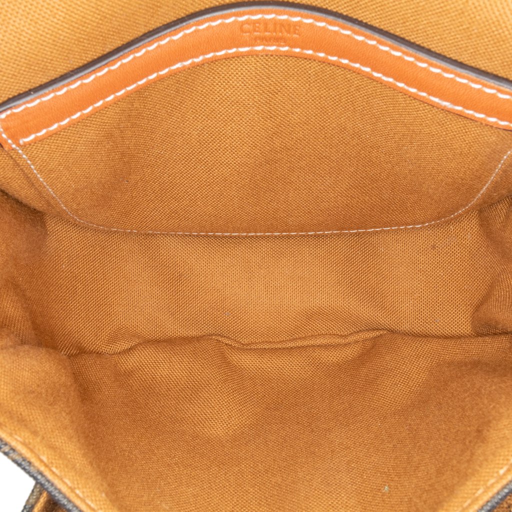 Celine Medium Triomphe Coated Canvas Folco Crossbody - 4