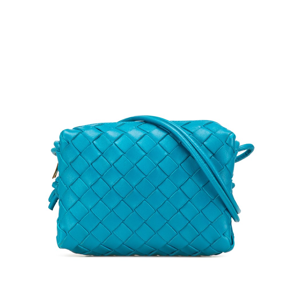 Bottega Veneta Mini Lambskin Intrecciato Loop Camera Bag