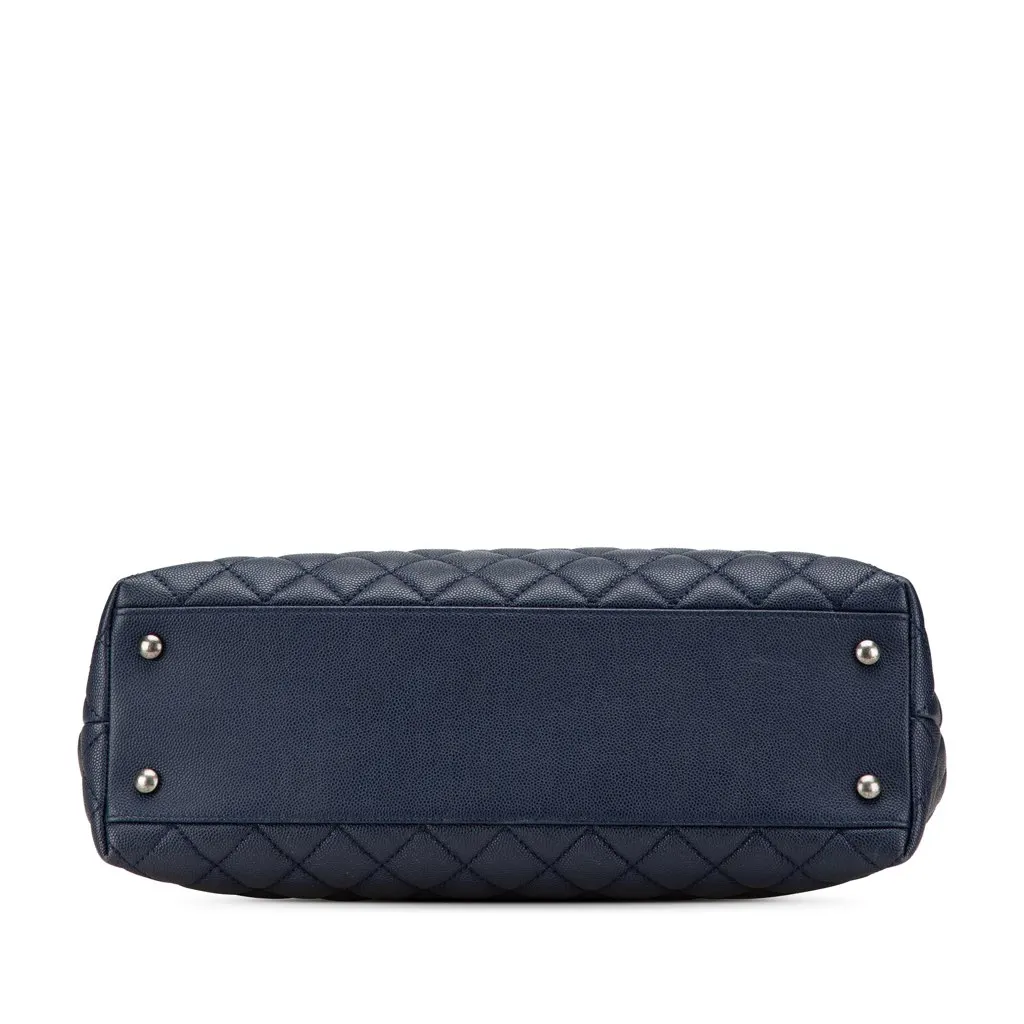 Chanel Large Caviar Coco Top Handle Bag Blue Leather Very good - Inside View