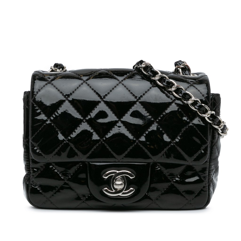 Chanel Mini Square Classic Patent Single Flap