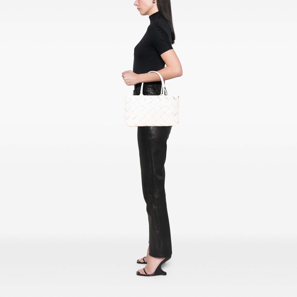 Bottega Veneta Small Lambskin Intrecciato Cabat Tote - Image 13