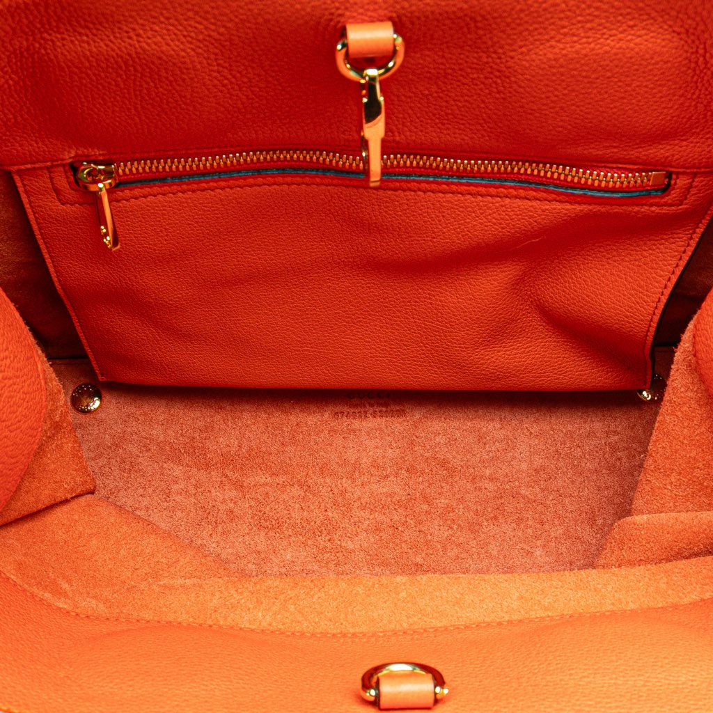 Gucci Small Pebbled Calfskin Logo Convertible Tote - 4